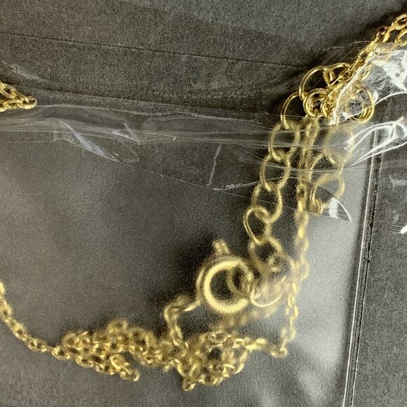 Nordstrom Necklace Dual Layer Set Gold Tone Nickle Free Crystal Dangle Charm - Picture 7 of 7